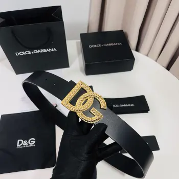 Metal logo buckle belt Men s belt Replica Dolce Gabbana Mens Belts